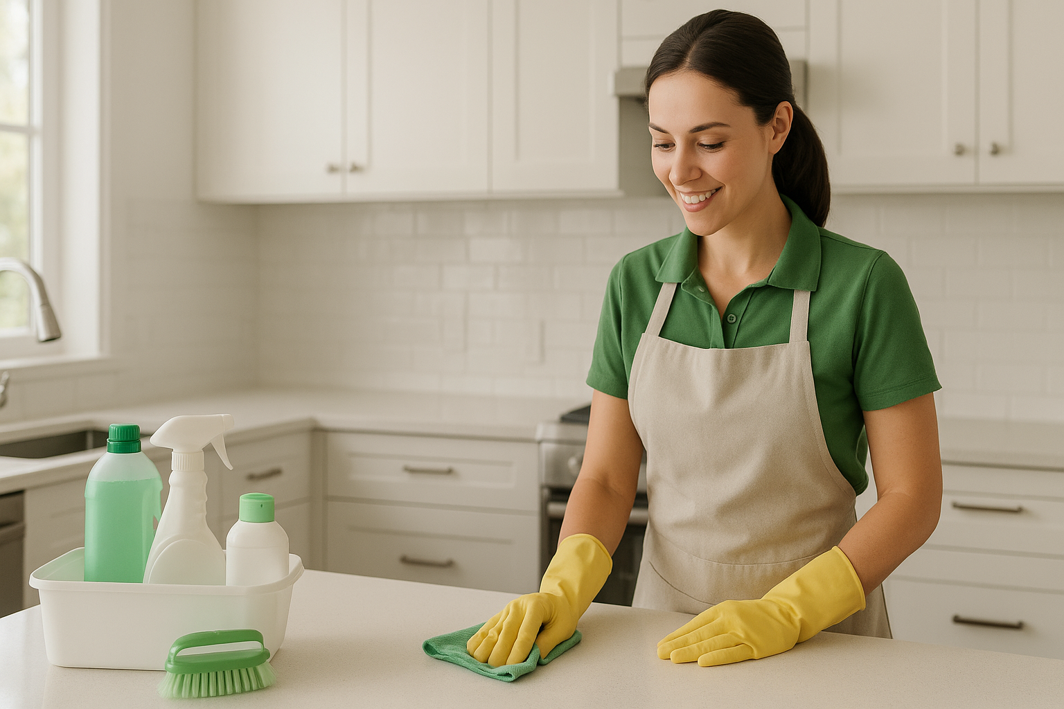 Professional Kitchen Cleaning in Progress